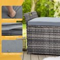 thumbnail image 5 of Uforic 90 Gallon Outdoor Wicker Storage Bench w/Cushion, Waterproof PE Rattan Deck Box w/Handles for Patio Furniture, Cushions, Garden Tools,Gray, 5 of 6