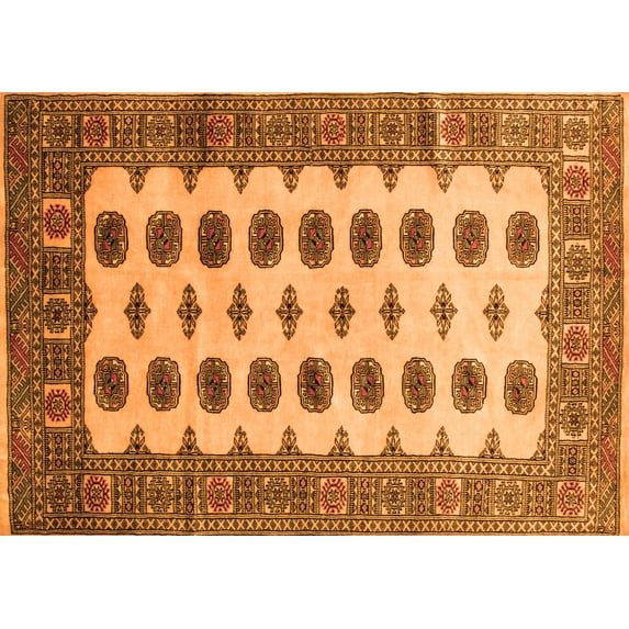 Ahgly Company Indoor Rectangle Southwestern Orange Country Area Rugs, 6' x 9'