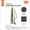 thumbnail image 4 of Classic Accessories Hickory Water-Resistant 13 Foot Offset Patio Umbrella Canopy Cover, 4 of 15