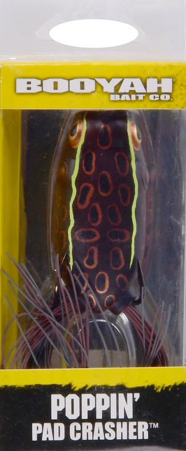 (2 pack) BOOYAH Poppin' Pad Crasher Hollow Body Frog Sunburn 3" 1/2 oz.
