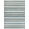 thumbnail image 2 of Couristan 7.5' x 10.75' Striped Geometric Indoor Outdoor Area Throw Rug - Blue and Ivory, 2 of 4