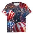 thumbnail image 4 of Weiqiqre Oversized Tshirts for Women American Flag Shirt 4th of July Short Sleeve T-Shirt Patriotic Tie Dye Tee Shirt (S-2XL), 4 of 5
