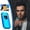 Blue, variant on Electronic Lighter, Windproof USB Rechargeable Slim Coil Lighter with Smart Fingerprint Sensor, Double Side Ignition Creatives Power Indicator Flameless Lighter