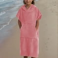 thumbnail image 4 of AUNVITO Boys & Girls Quick-Dry UV Protection Swim Cover-Up Towel Poncho with Short Sleeves Fashion, 4 of 4