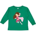 thumbnail image 3 of Inktastic Superhero Girl, Cute Girl, Brown Hair, Pink Cape Girls Long Sleeve Toddler T-Shirt, 3 of 5