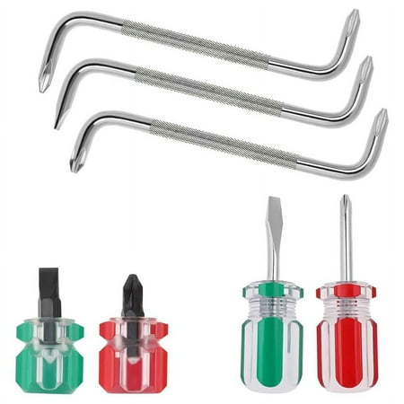 

7 Pcs Offset Screwdriver Set Right Angle Screwdriver Slotted Screwdriver Z-Type Screwdriver