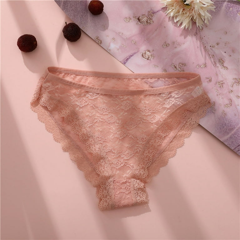 Lopecy-Sta Women's Sexy Lingerie Solid Color Seamless Briefs Panties Thong  Underwear Deals Clearance Womens Underwear Period Underwear for Women Pink