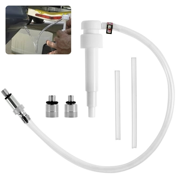 FUYGRCJ Lower Unit Gear Oil Pump for Standard Quart Bottles Marine Boat Engine Motor Refill Lube Tool with 3 Adapters 8cc Per Stroke Manual Pump Quick Refill Marine Lower Unit Gear Lube Pump