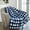 Checker Navy, variant on Flannel Fleece Throw Blanket for Sofa Couch Bed | Super Soft Velvet Plaid Pattern Checkered Decorative Throw | Warm Cozy Lightweight Microfiber | 60 x 80 Inches Plaid White/Black