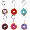 thumbnail image 1 of 6 Piezas Llavero de Donut Dulce Favores de Fiesta de Donut Llaveros para Niños para Mochilas Llavero de Donut Colgante Llavero con Tema de Donut Dulce Colgante para Adorno de Juguete para Niños Regal, 1 of 5