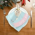thumbnail image 2 of Dreamtimes Easter Bunny Cloth Napkins Set of 4, Oversized Washable Reusable Polyester Dinner Table Napkins for Family, Restaurant, Party Decor, 20 x 20 Inch, 2 of 7