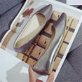 thumbnail image 3 of AUDeals Womens Elegant Hollow Cloth Flats Breathable Mesh Non Slip Casual Single Shoes (Grey, 36), 3 of 3