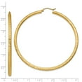 thumbnail image 5 of Auriga Fine Jewelry 14K Yellow Gold 3mm Hoop Earrings for Women(L- 65mm, W- 3mm), 5 of 5