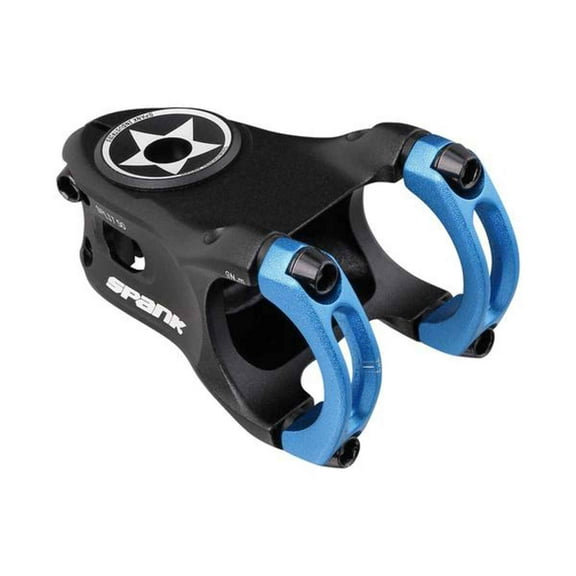SPANK SPLIT Stem 48mm 31.8mm Blue Aluminum |Highly Weight-Optimized Single Crown