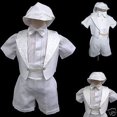 thumbnail image 5 of New Infant Boy & Toddler Christening Baptism Formal Vest ShortsTuxedo Suit 0M-3T, 5 of 7