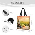 thumbnail image 4 of Naloa Red Wine Glasses Tote Bag for Women, Foldable Tote Bag With Zipper, Large Shoulder Bag, Top Handle Handbag for Travel, Work, Shopping, 4 of 9