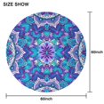thumbnail image 6 of Purple Ethnic Mandala Pattern Round Tablecloth 60"x60",Wrinkle Wipeable Table Cloth for Kitchen Dining Room Picnic Patio Party, 6 of 6
