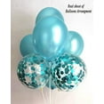thumbnail image 2 of Teal Turquoise Balloons Turquoise Confetti Balloons for Birthday Engagement Graduation Anniversary Party Decorations Supplies (Teal), 2 of 2