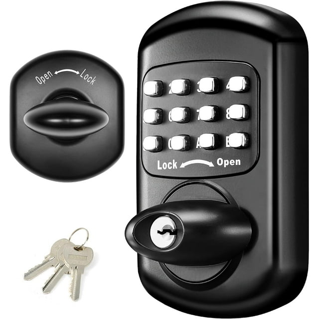 Half Handleset Front Door Handle Entry with Knob for Right & Left Sided Doors