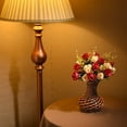 thumbnail image 4 of Rosas artificiales, 12 rosas pequeñas, flor de seda plástica, adecuada para la decoración de plantas de la mesa de la oficina de Navidad de la boda del hotel familiar Ofspeizc CZJJ-HQ72-5, 4 of 6