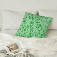 thumbnail image 6 of LNWH Decorative Pillow Covers, Flowers Green Vines Square Sofa Decorative Knit Pillow Case, 16"x16", 6 of 8