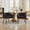 Black, variant on Sesslife Upholstered Dining Chairs, Modern Linen Barrel Dining Room Chair with Arms, Wood Legs, Mid Century 19” W Accent Chair, Kitchen Chair for Dining Room, Living Room, Bedroom, Black