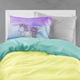 thumbnail image 2 of Blue Unicorn Watercolor Fabric Standard Pillowcase, 2 of 2