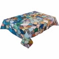 thumbnail image 2 of Colorful Stone Tablecloth Rectangle Table Cloth 60x102 , Waterproof Tablecloth Outdoor Table Cloth, Rainbow Abstract Oil Painting Brushwork Washable Table Cover for Kitchen Dining Party, 2 of 8