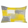 thumbnail image 2 of Yellow Grey Throw Pillow Covers, Rustic Mottled Oil Painting Abstract Texture Soft Breathable Pillow Cases with Invisible Zipper for Sleeping, Body Pillowcases for Couch Bed Sofa Chair 24x36 Inches, 2 of 6