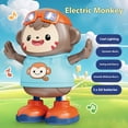 thumbnail image 3 of Educational Brainy Toy Singing and Dancing Monkey Robot Figurine for Kids Nightlight Interactive Musician Playset Educational Entertainment, 3 of 6