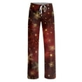 thumbnail image 5 of Women's Casual Fashion Christmas Pajama Pants, Long Sleepwear Trousers for Sports and Home Use, Comfortable and Soft Material for Nightwear and Lounging,Wine,M, 5 of 6