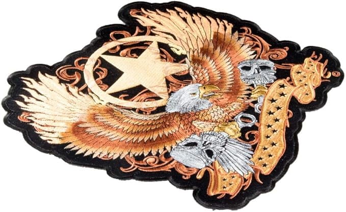 Eagle With Flaming Wings & Star Patch, Large Size