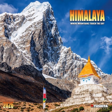 Tushita Publishing, Himalaya 2026 Wall Calendar, 11.81'' X 11.81'', 16-Month Calendar with Stapled Binding