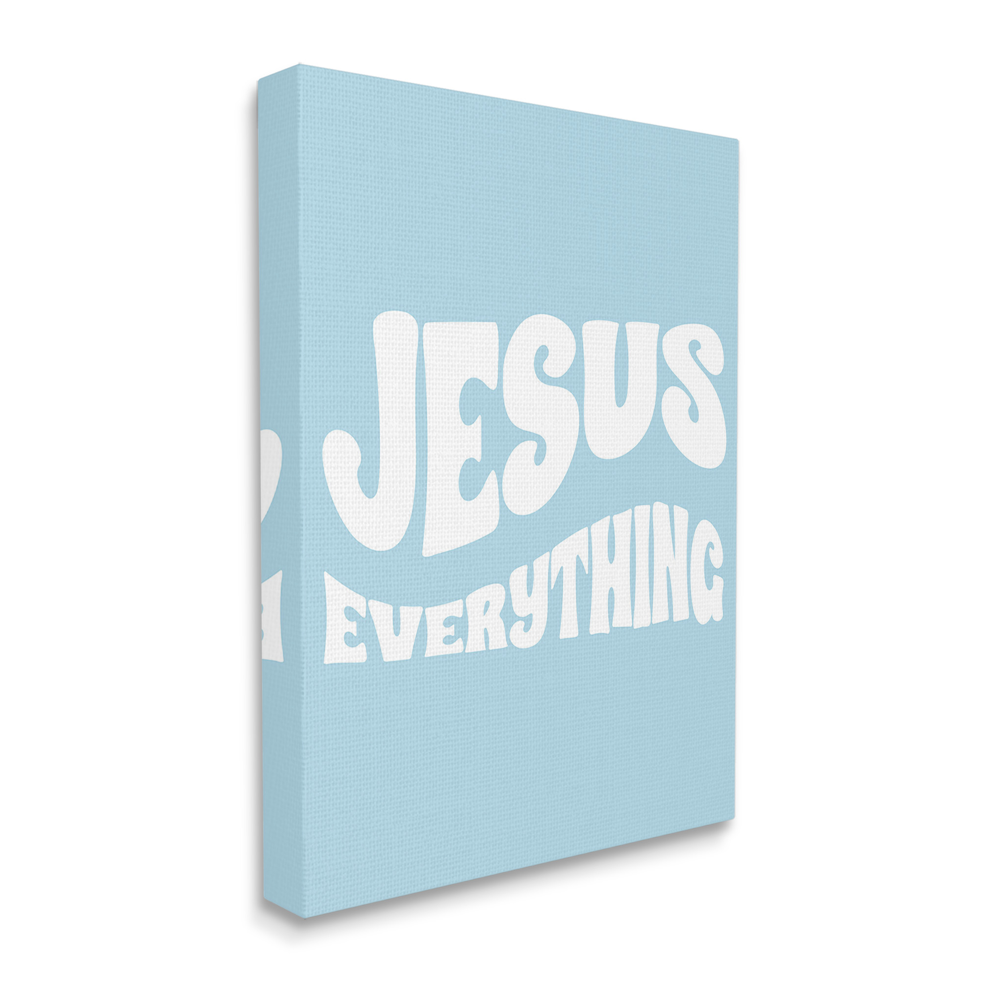 Stupell Industries Jesus Everything Phrase Religious Painting Gallery Wrapped Canvas Art Print Wall Art, 30 x 40
