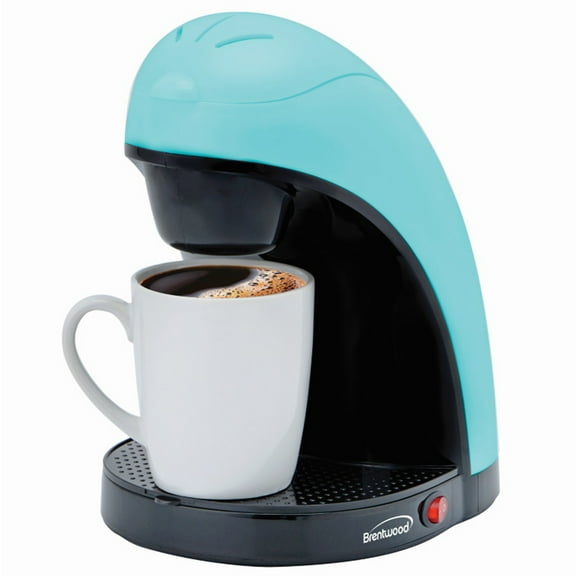 Brentwood Single-Serve Coffee Maker with Mug (Blue)