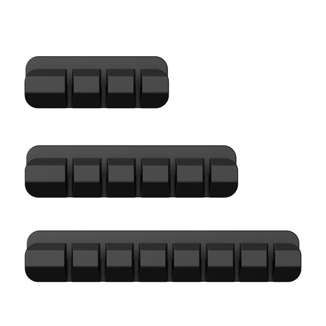 Silicone Desktop Cable Organizer Three Piece Set Data Cable Storage Multi Hole Hub Punch Free Cable Winders