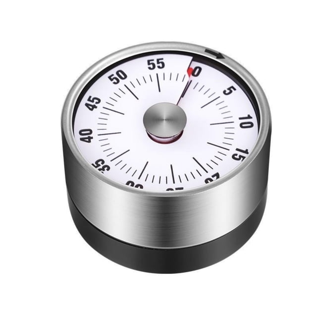 Stainless Steel Mechanical Timer Student Time Management Reminder Kitchen Countdown Timer Portable Mechanical Timer