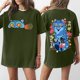 thumbnail image 1 of Pop cazadora para niña Boys Girls Fashion Round-Neck Group Panels T Shirt （Army Green）, 1 of 4
