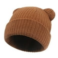 thumbnail image 4 of Splozh Beanies for Babies Newborn Baby Fall and Winter Hats Boys and Girls Baby Bear Knitted Hats Coffee,3-36 Months, 4 of 8