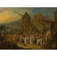 thumbnail image 3 of Franz Christoph Janneck 24x19 Black Modern Framed Museum Art Print Titled - Fair (1730), 3 of 5