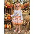 thumbnail image 6 of Miaouyo Toddler Girl Thanksgiving Outfits Long Sleeve Tops + Pumpkin Print Skirt, 6 of 8