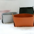 thumbnail image 3 of JUNWELL Storage Basket Leather Organizer Holder Container Box Stationery Sundries, 3 of 9