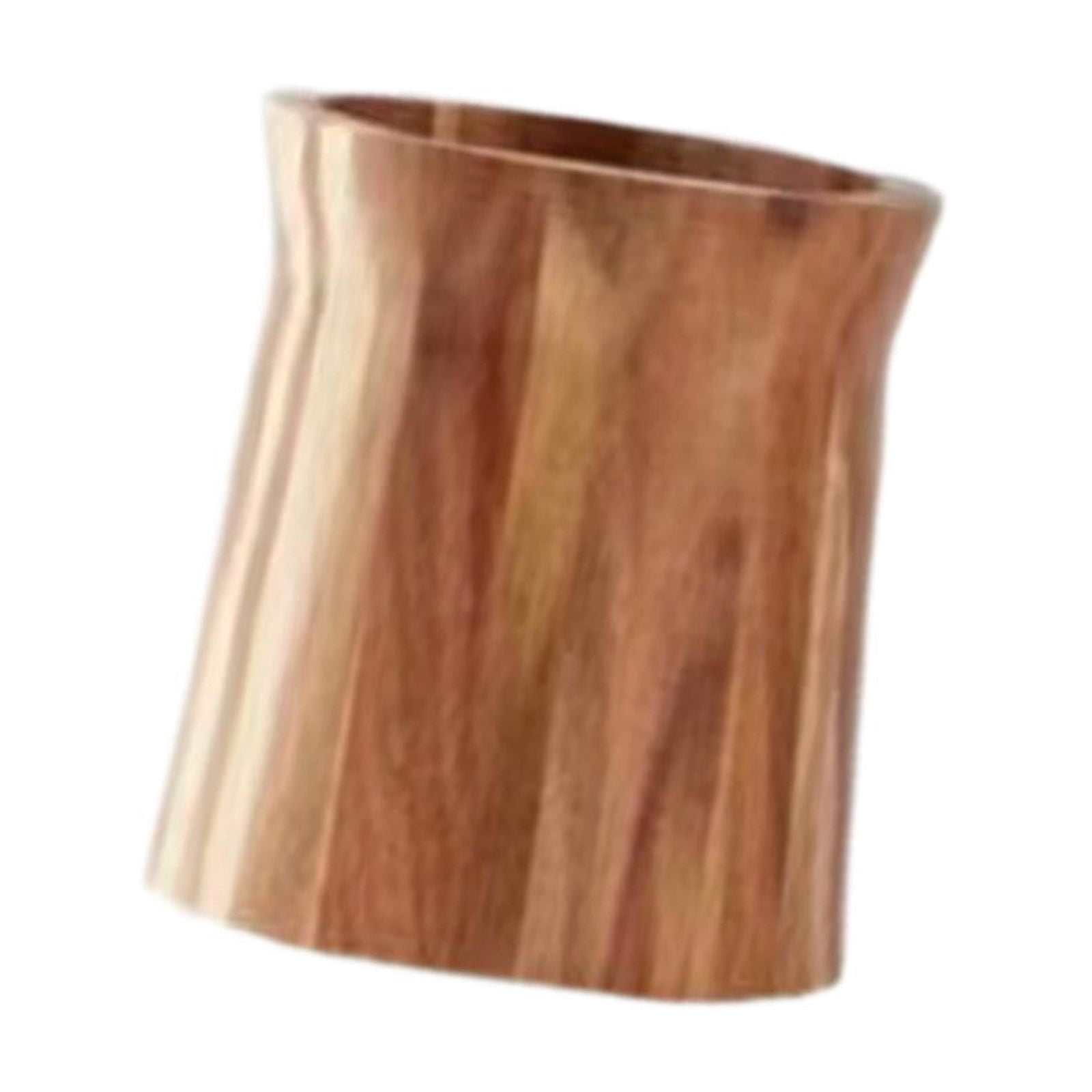 Acacia Wood Crock Rotating Utensil Organizer Countertop Holder Large Capacity for Kitchen Dining Table Parties