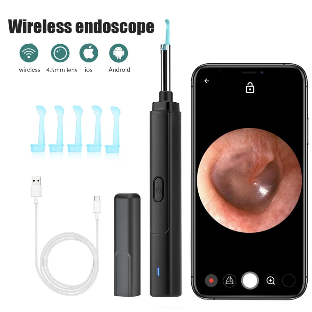 Kit Otoscope Caméra Pour Oreille - HD - Compatible IOS Et Android - Pour Enlever Le Cérumen