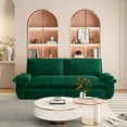 thumbnail image 4 of 73" Velvet Comfortable Loveseat Sofa, Modern Loveseat Sofa with Sturdy Frame, Convertible Loveseat Sleeper Couch for Living Room, Green, 4 of 8