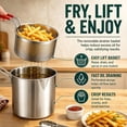 thumbnail image 6 of DLMCUH 304 Stainless Steel Deep Fryer,Portable Mini Deep Fryer with Basket,Multifunctional Fryer for Home Kitchen and Outdoor Use,5.51 Inch ﻿, 6 of 7