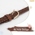 thumbnail image 5 of WHIPPY Women's Skinny Braided Belts, Leather Woven Belt for Jeans Dresses, 5 of 7