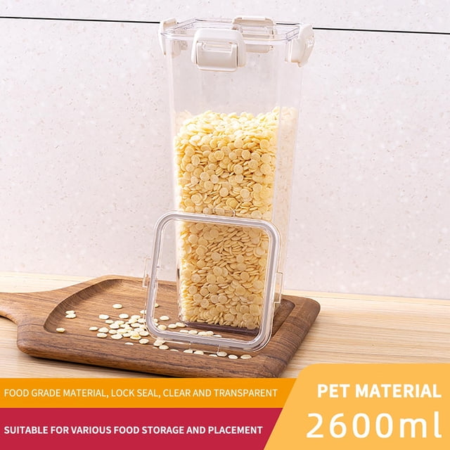 Binmer Kitchen Storage Square Sealed Tank, Grain Storage Tank, Pet Plastic Food Grade Refrigerator, Fresh-keeping Storage Box