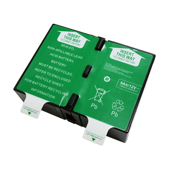 GREENTECH COMPATIBLE APCRBC124 SLA BATTERY FOR APC BR1300G BX1500G SMT750RM2U 24V 9AH REPLACES APCRBC124 RBC124 Battery Cartridge #124