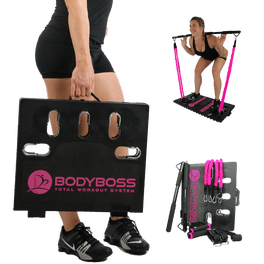 BodyBoss 2.0 Portable Home Gym System, Resistance Bar, Handles